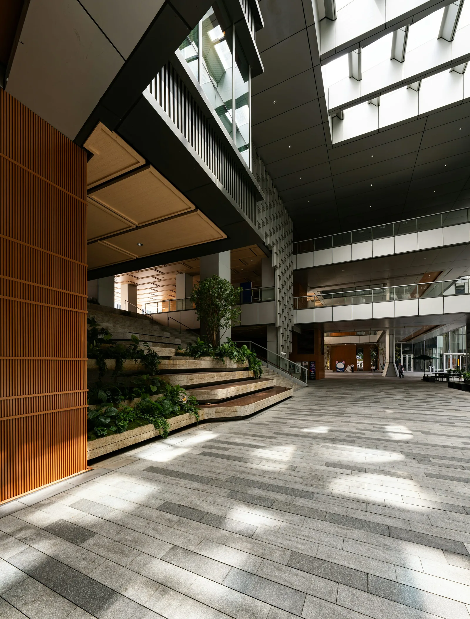 Illustrative commercial atrium with carefully detailed interior finishes